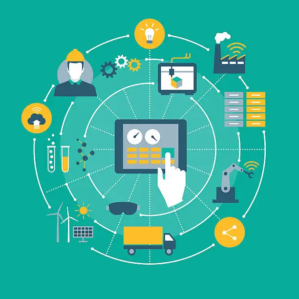 Vector illustration of Industry 4.0