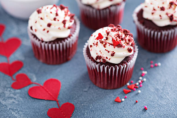 istock Red velvet cupcakes for Valentines Day 623908662