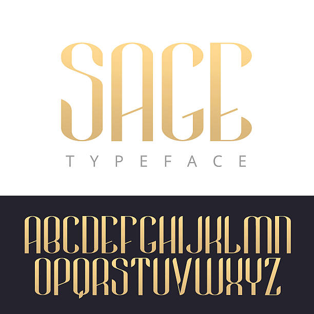 Elegant golden vector type. Premium luxury font design. Elegant golden vector type. Calligraphy lettering typeface letters uppercase . Typeset for logos, headlines, labels, quotes, titles or posters. signature collection stock illustrations