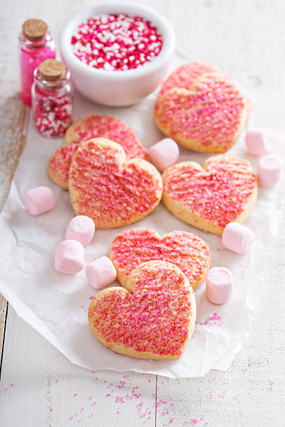 istock Valentines day heart shaped cookies 623909974