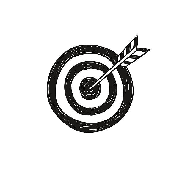 иллюстрация цели и стрелки, вектора. - archery target sport sport computer icon stock illustrations