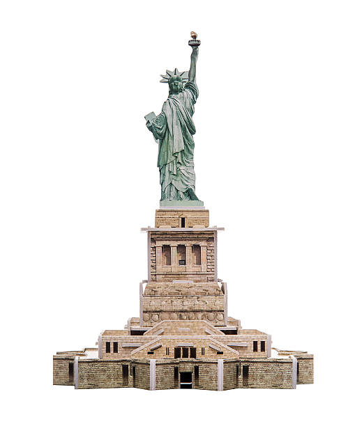 istock Statue of Liberty paper model on white background. 623911092