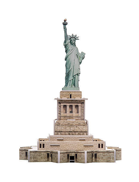 istock Statue of Liberty paper model on white background. 623911104