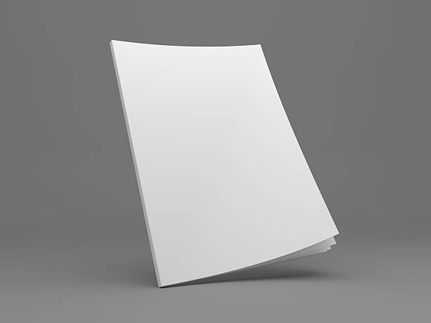 Opening magazine 3D illustration cover mock-up.