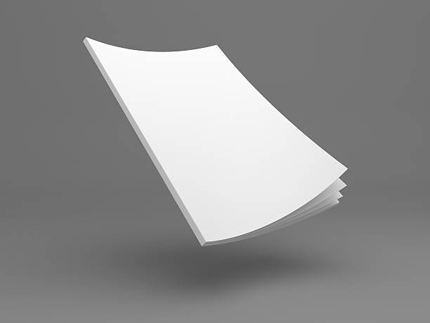 istock Blank flying 3D illustration magazine with opening pages. 623911452