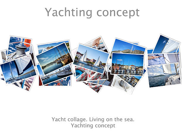 istock Yacht collage.Sailboat.Yachting concept 623913324