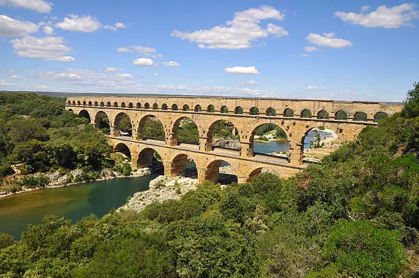 The Pont du Gard, a Roman aqueduct near Nîmes
