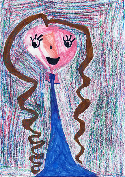 Drawing of a fairy made by a six years old girl.