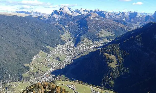 Ortisei view in Gardena Valley, Southtyrol, Italy