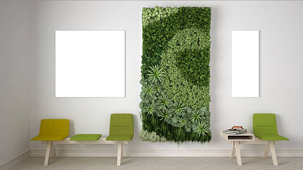 istock Waiting room with vertical garden 623924100