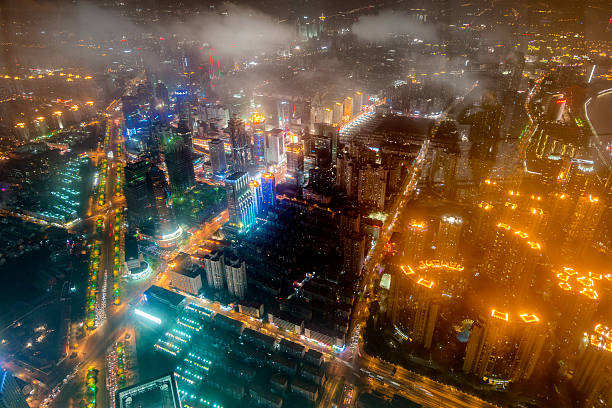 istock Highway crossing at Night in Shanghai 623924272