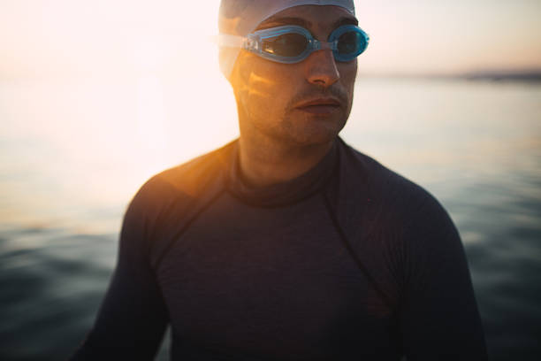 портрет пловец - body care power swimming goggles swimming стоковые фото и изображения