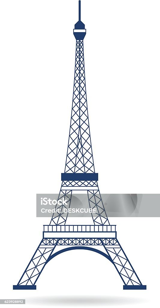 Vector Eiffel Tower Paris Illustration Eiffel Tower - Paris stock vector