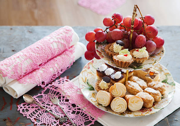 istock Different sort of small colorful sweet cakes 623931316