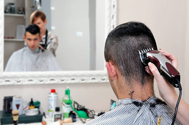 istock Hair cut at the barber 623931372