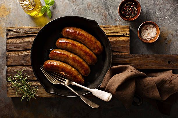 istock Homemade sausage with herbs and cheese 623939346