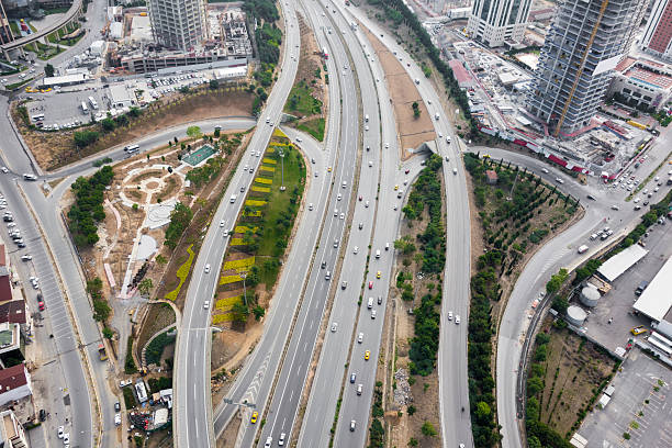 istock Aerial view of Istanbul Freeways 623940432