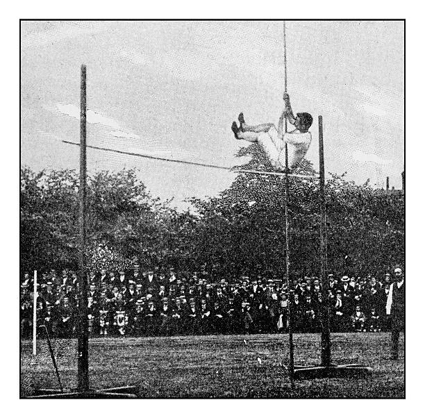 istock Antique dotprinted photograph of Hobbies and Sports: Pole Vault 623940834