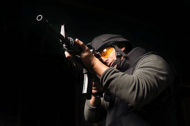 istock Policeman of the special unit. 623941274
