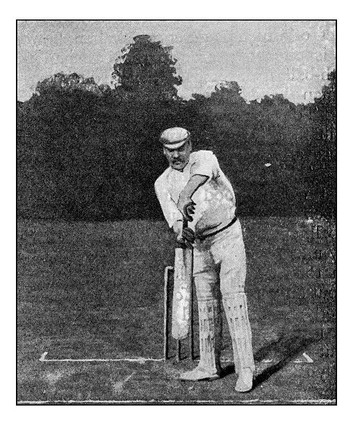 istock Antique dotprinted photograph of Hobbies and Sports: Cricket 623952140