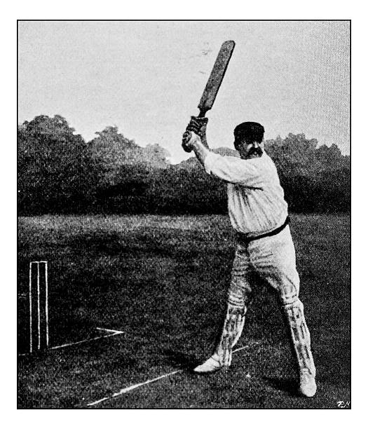 istock Antique dotprinted photograph of Hobbies and Sports: Cricket 623952502