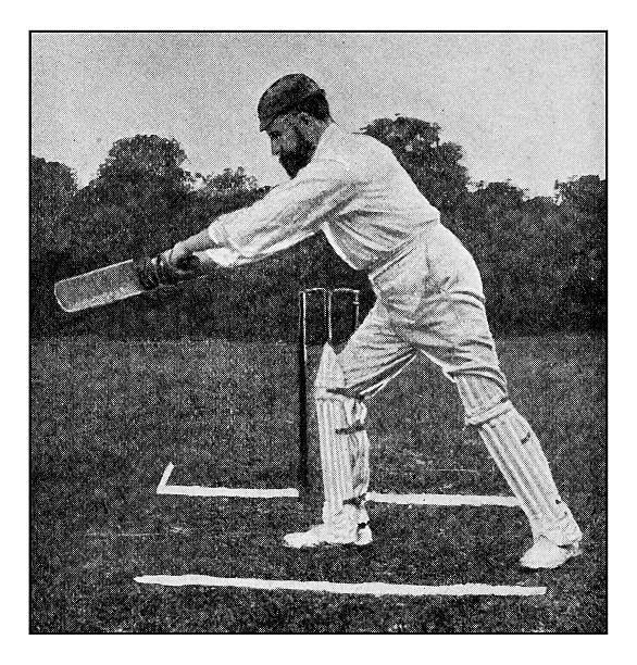istock Antique dotprinted photograph of Hobbies and Sports: Cricket 623952802