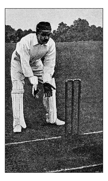 istock Antique dotprinted photograph of Hobbies and Sports: Cricket 623953984