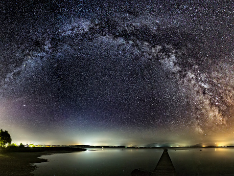 Milky Way over Jetty at Lake Chiemsee