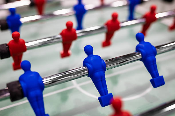 istock Close up of foosball Table Soccer Game 623963100