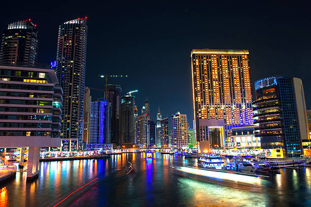 istock Dubai marina in the night 623963488