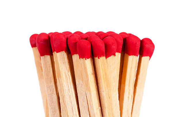 istock Heap of matches with rad heads isolated on white background 623963752