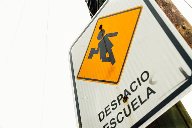 istock Traffic sign on a pole with inscription 