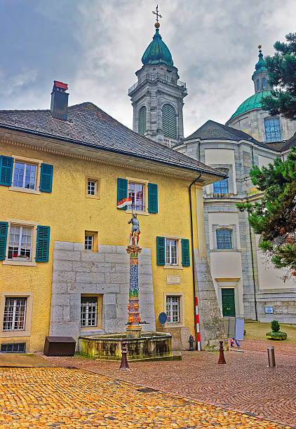 istock Fountain and St Ursus Cathedral in Old Town of Solothurn 623971226