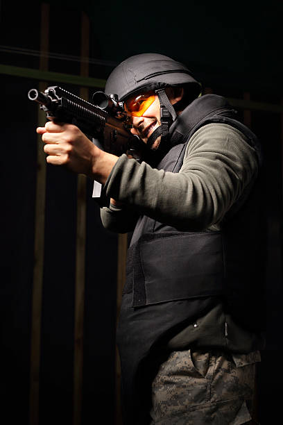istock Policeman of the special unit. 623980326
