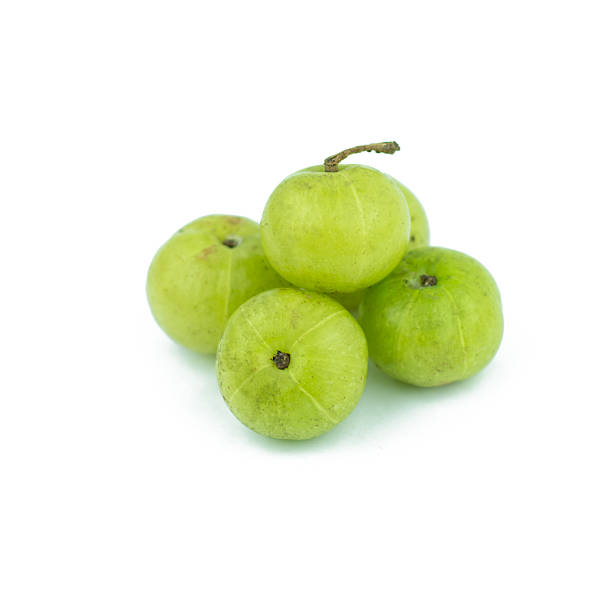 istock amla green fruits isolated on white background. 623982254