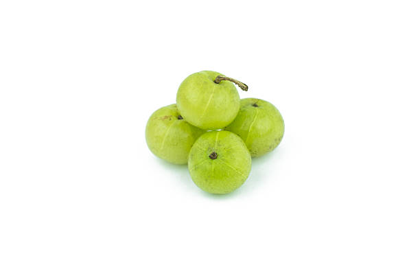 istock amla green fruits isolated on white background. 623982320