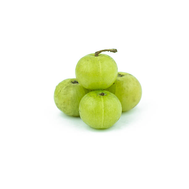 istock amla green fruits isolated on white background. 623982470