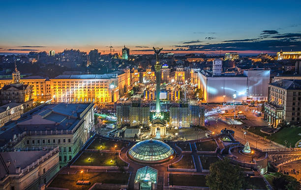 istock View of Independence Square (Maidan Nezalezhnosti) in Kiev, Ukraine 623984096