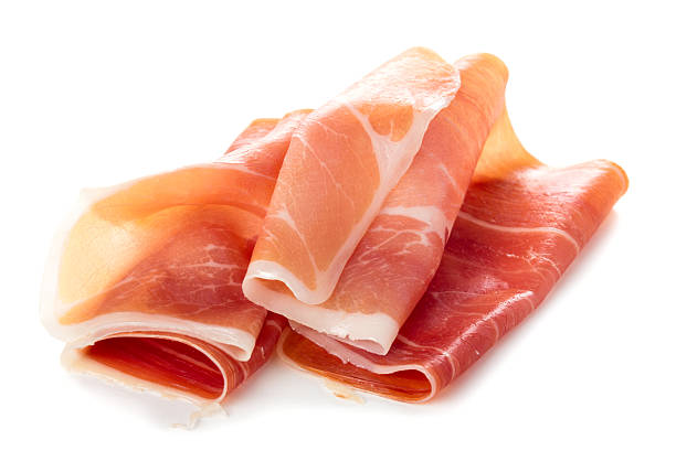 Sliced of jamon stock photo