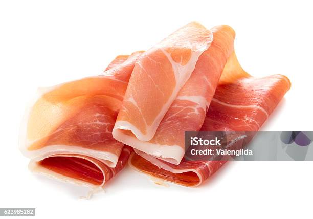 Sliced Of Jamon Stock Photo - Download Image Now - Prosciutto, Ham, Slice of Food