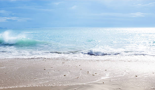 istock Nature background blue sky and clear water pastel colors panoram 623997472