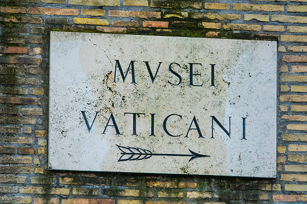 istock Direction signs to the Vatican museums 623998178