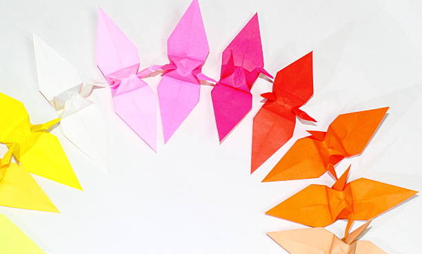 istock Colorful Origami crane 624009454