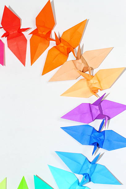 istock Colorful Origami crane 624009692
