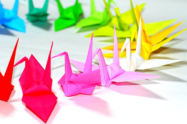 istock Colorful Origami crane 624009882