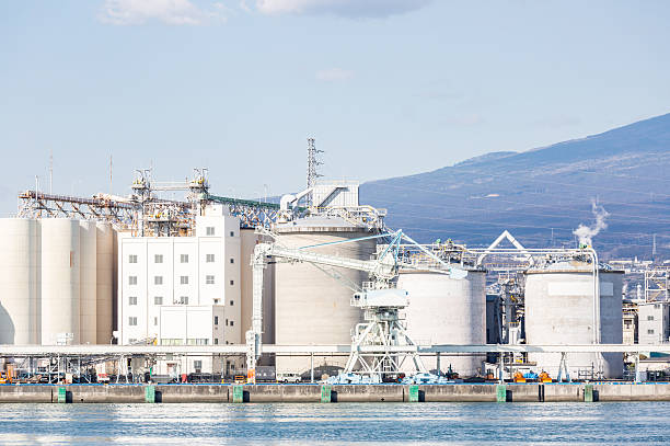 istock Mountain Fuji and Factory 624011720