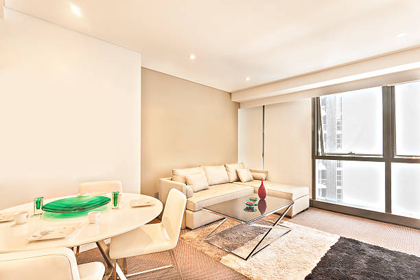istock City apartment with modern look and tables. 624023558