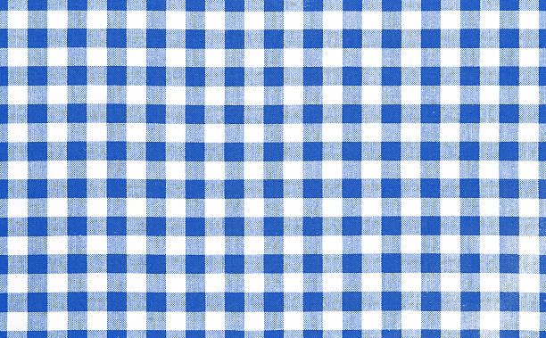 Blue picnic cloth background. Blue picnic cloth pattern wallpaper background.Kitchen menu backdrop.Retro fabric surface transparent. picnic blanket stock pictures, royalty-free photos & images