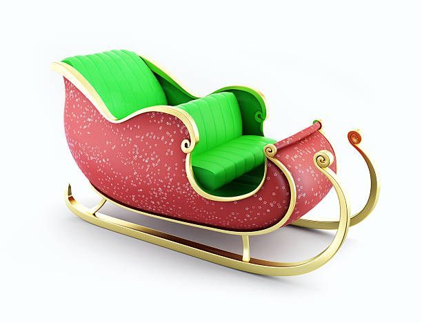 istock christmas santa sleigh on white background 624046582