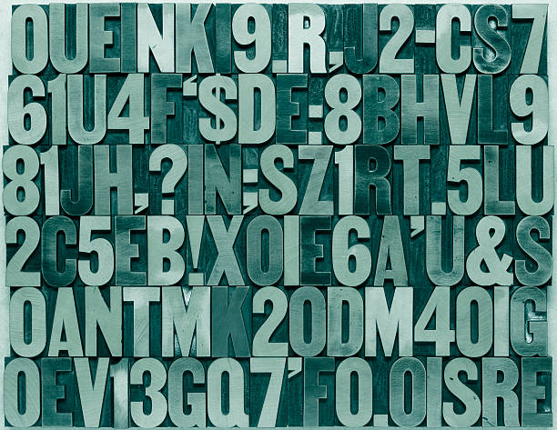 English alphabet in wood type